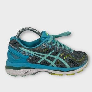 Asics Gel Kayano 23 T6A5N Blue
Gray Green Running Shoes Women’s Size 8 Good Cond